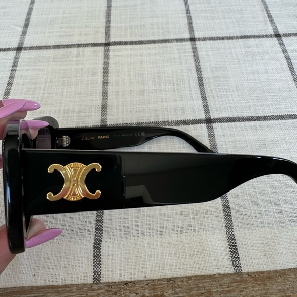 Brand New Authentic Celine triomphe 04 sunglasses in acetate - black - Picture 8 of 12